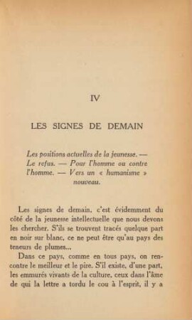IV Les Signes De Demain