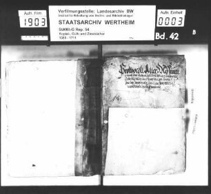 Protokollum Missivarum der Gräfin Katharina von Eberstein