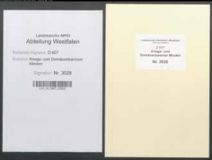 Teilung des Minder Waldes sowie Holzausweisungen, Schnadziehungen etc. im Minder Wald (Amt Petershagen)