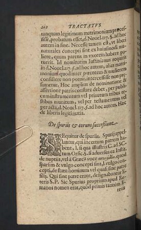 De spuriis & eorum succeßione.