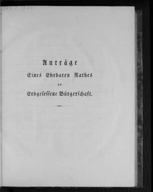 Acta Conventus Senatus et Civium, Jovis d. 1. Decemb. 1842