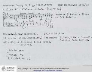 Sonate A-Dur