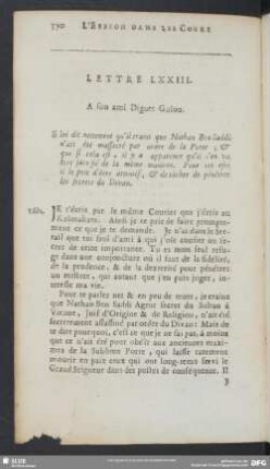 Lettre LXXIII. A son ami Diguet Golou