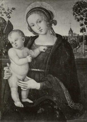 Madonna in Halbfigur mit dem Christuskinde
