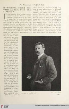 Vol. 61 (1917) = No. 244: In memoriam : Wilfrid Ball, water-colour painter