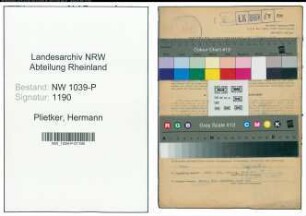Entnazifizierung Hermann Plietker , geb. 11.03.1904 (Religionslehrer)