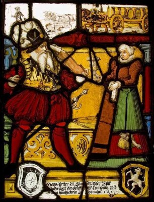 Willkommscheibe Hans Furter zu Staufen und Maria Hunziker