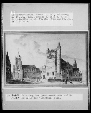 Zeichnung der Liebfrauenkirche zu Maastricht