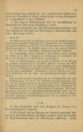 § 14. Verwaltungsbezirke