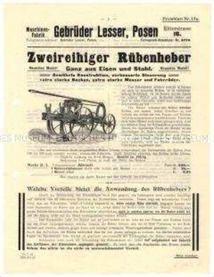 Zweireihiger Rübenheber