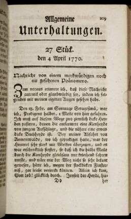 27 Stück. den 4 April 1770.