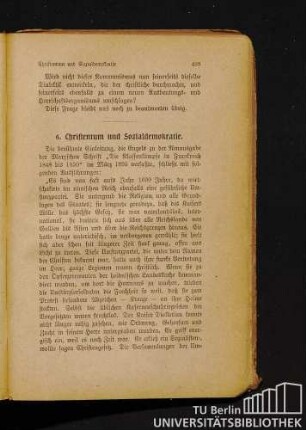 6. Christentum und Sozialdemokratie.