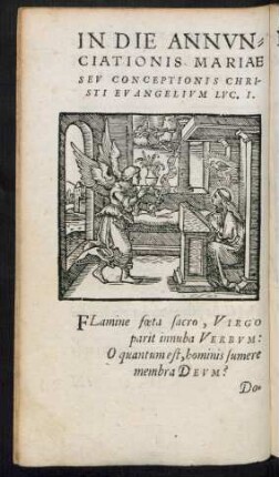 In Die Annunciationis Mariae Seu Conceptionis Christi ...