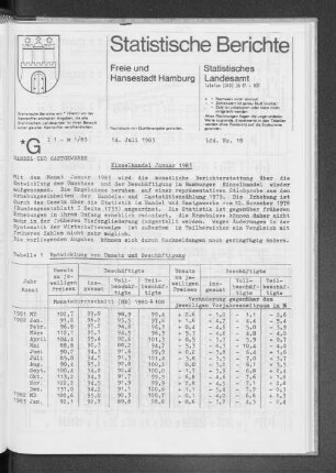 Einzelhandel Januar 1983 : Lfd. Nr. 18
