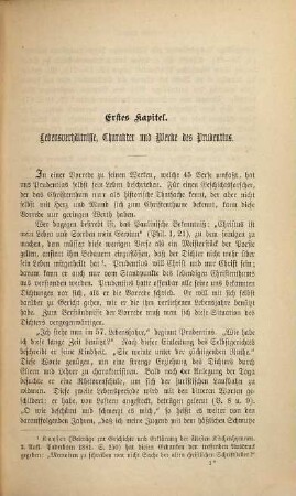 Der katholische Dichter Aurelius Prudentius Clemens : ein Beitrag zur Kirchen- und Dogmengeschichte des vierten und fünften Jahrhunderts