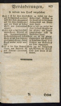 Veränderungen, so wärend dem Druck vorgefallen