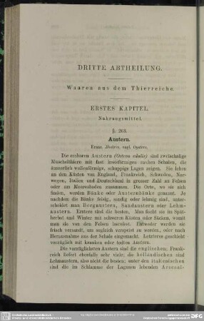 Dritte Abtheilung. Waaren aus dem Thierreiche