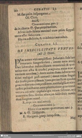 Curatio LI. [Curatio LIII.] De Imbecillitate Ventriculi et Uteri