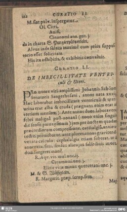 Curatio LI. [Curatio LIII.] De Imbecillitate Ventriculi et Uteri