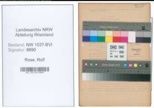 Entnazifizierung Rolf Rose , geb. 09.01.1910 (Handlungsgehilfe)