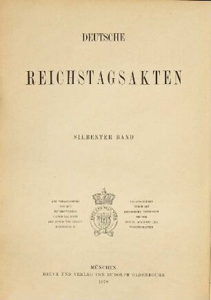 Deutsche Reichstagsakten. 7, Deutsche Reichstagsakten unter Kaiser Sigmund ; Abt. 1: 1410 - 1420