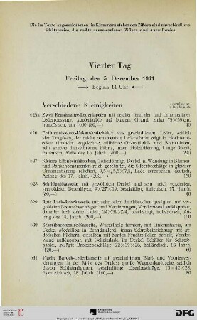 Verschiedene Kleinigkeiten (Nr. 625a-649)