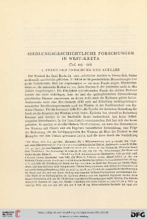 Siedlungsgeschichtliche Forschungen in West-Kreta