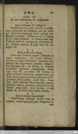 Cap. VI. De iure tributorum & vectigalium