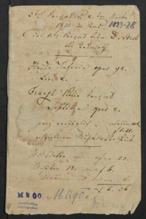 Konzert-Programme : Protokollbücher der Biberacher Musikgesellschaft 1823-1849