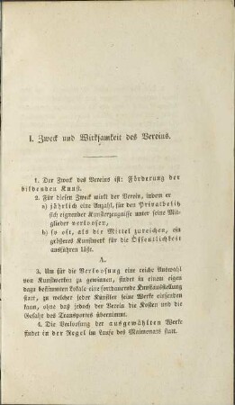 Zweck und Wirksamkeit des Vereins