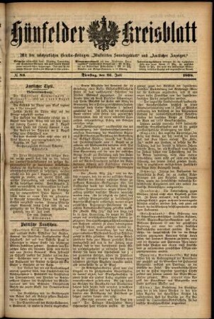 Ausgabe vom Dienstag, den 26. Juli 1898.