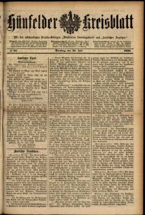 Ausgabe vom Dienstag, den 26. Juli 1898.