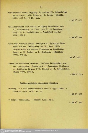 Musikgeschichte einzelner Epochen