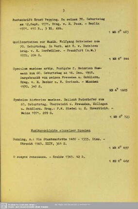 Musikgeschichte einzelner Epochen