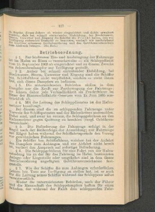 Betriebsordnung.