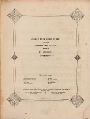 Quand il était soldat du roi : romance