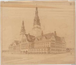 Billing, Hermann; Kiel (Schleswig-Holstein); Rathaus - Perspektive