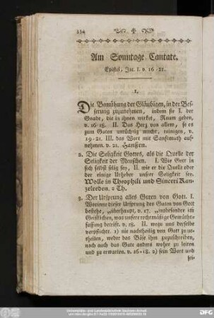 Am Sonntage Cantate. Epistel, Jac. I. v. 16 - 21.