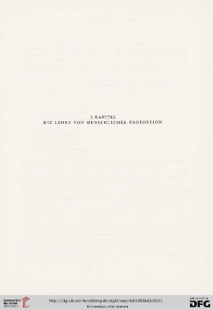I. Kapitel: Die Lehre von menschlicher Proportion
