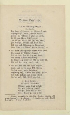 Drittes Schuljahr