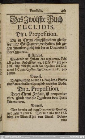 Das Zwölffte Buch Euclidis