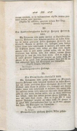 25 Die Lundenbergharde huldigt Herzog Heinrich 1418.