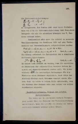 III. Teil: Variationsrechnung (Fortsetzung)