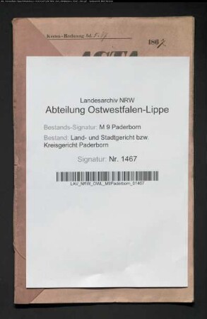 Erblasser: Westemeier, Conrad; Erblasser: Westemeier, Anna Maria, geb. Holtgrewe: