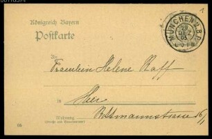 Joseph Joachim (1822-1882) und Helene Raff (1865-1942) Nachlass: Briefe und Karten von Eugenie Schaeuffelen an Helene Raff - BSB Raffiana VI. Schaeuffelen, Eugenie