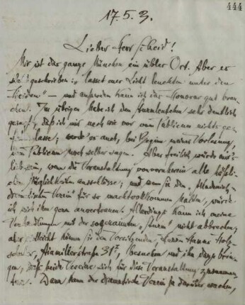 Brief an Richard Scheid