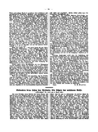 Gedanken beim Lesen des Artikels: Die Schule der mittleren Reife : ("Mittelschule" Nr. 14/15 vom 4. April 1923)
