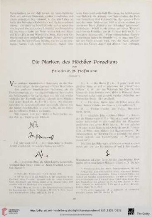 7/8: Die Marken des Höchster Porzellans, [2]