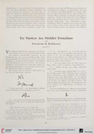 7/8: Die Marken des Höchster Porzellans, [2]