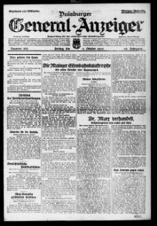 Duisburger General-Anzeiger. 1914-1935